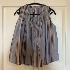 Alya large short sleeve / tank top blouse